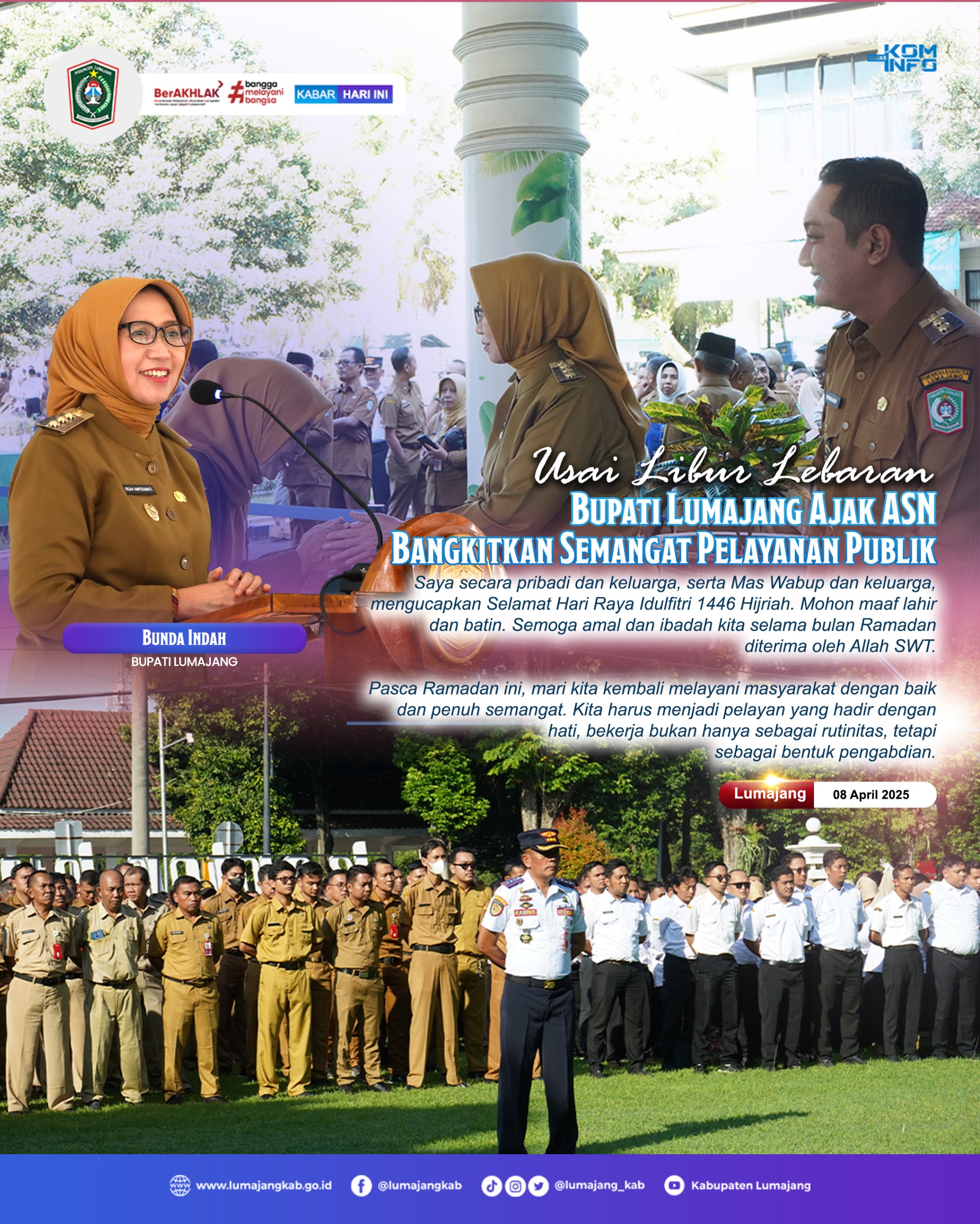 APEL PAGI DAN HALAL BIHALAL PEMERINTAH KABUPATEN LUMAJANG