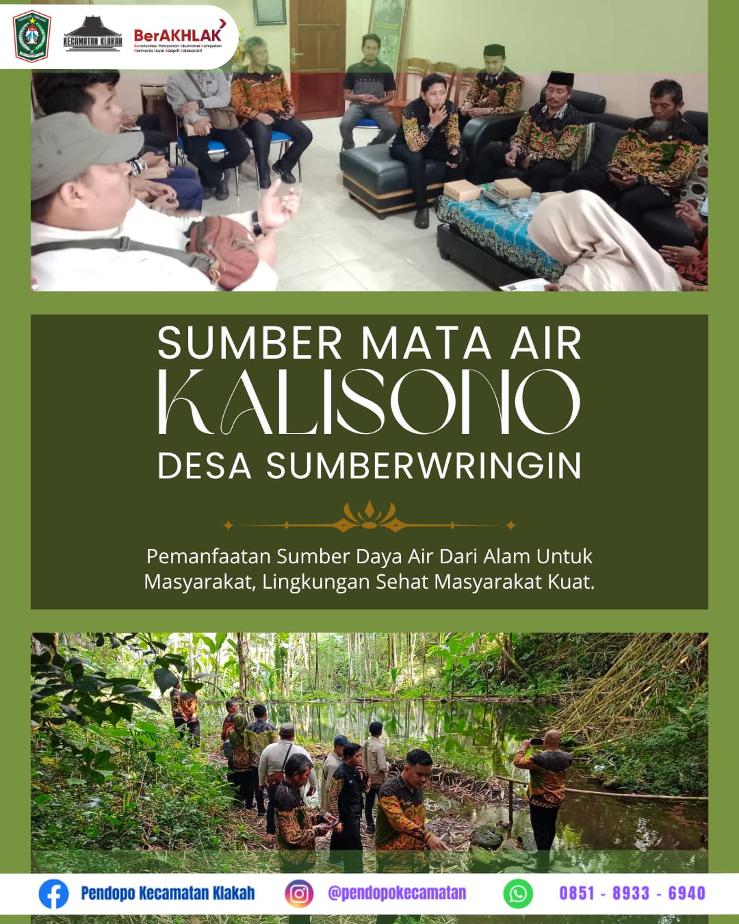 PENINJAUAN SUMBER MATA AIR KALISONO DESA SUMBERWRINGIN
