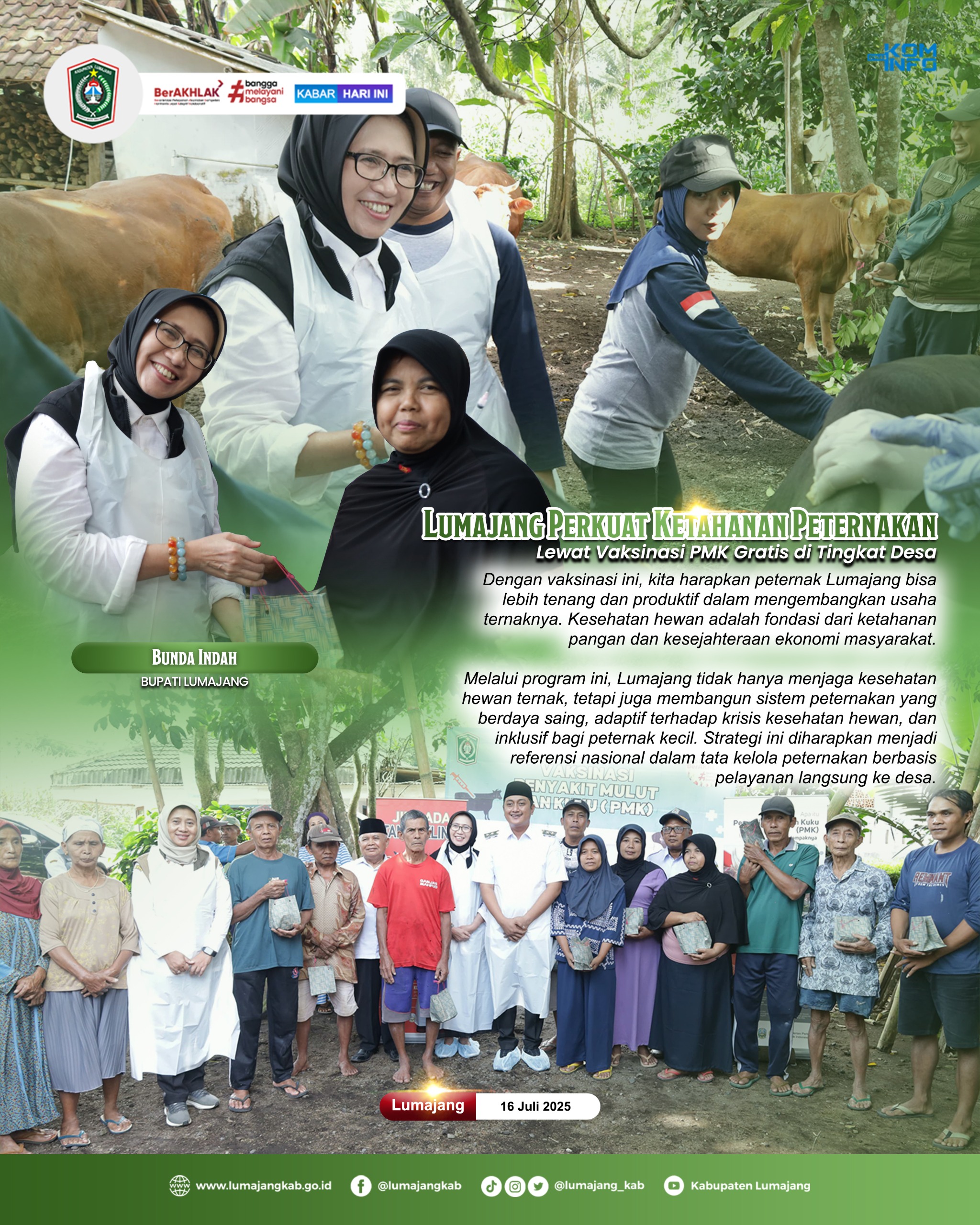 VAKSINASI PMK DALAM PROGRAM SETOR MADU DI KECAMATAN KLAKAH