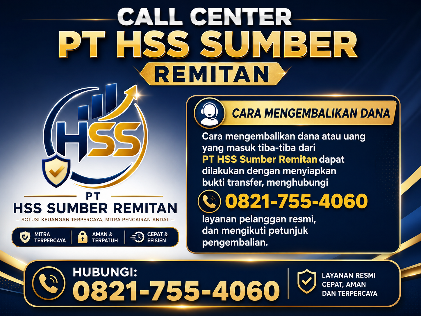 CARA MENGEMBALIKAN DANA PT HSS SUMBER REMITAN